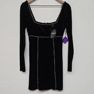 Forever 21 Black Long Sleeve Sheath Dress